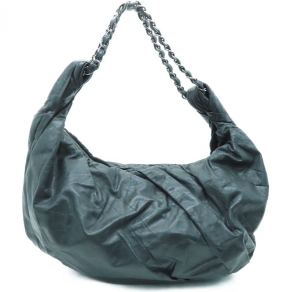 💎 CHANEL 💎 RARE CROISSANT ZIPPER CLOSURE REAL LEATHER - Picture 10 of 12